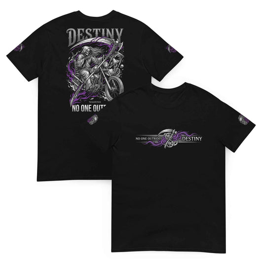 "Scythe of Chronos" Fine Line Graphic T-Shirt – Black Edition
