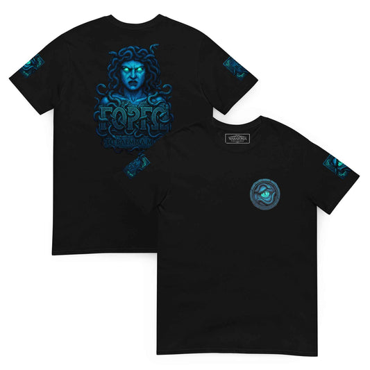 Medusa "ΓΟΡΓΩ" Stone Carving Graphic T-Shirt - Greek Mythology Dark Fantasy Streetwear