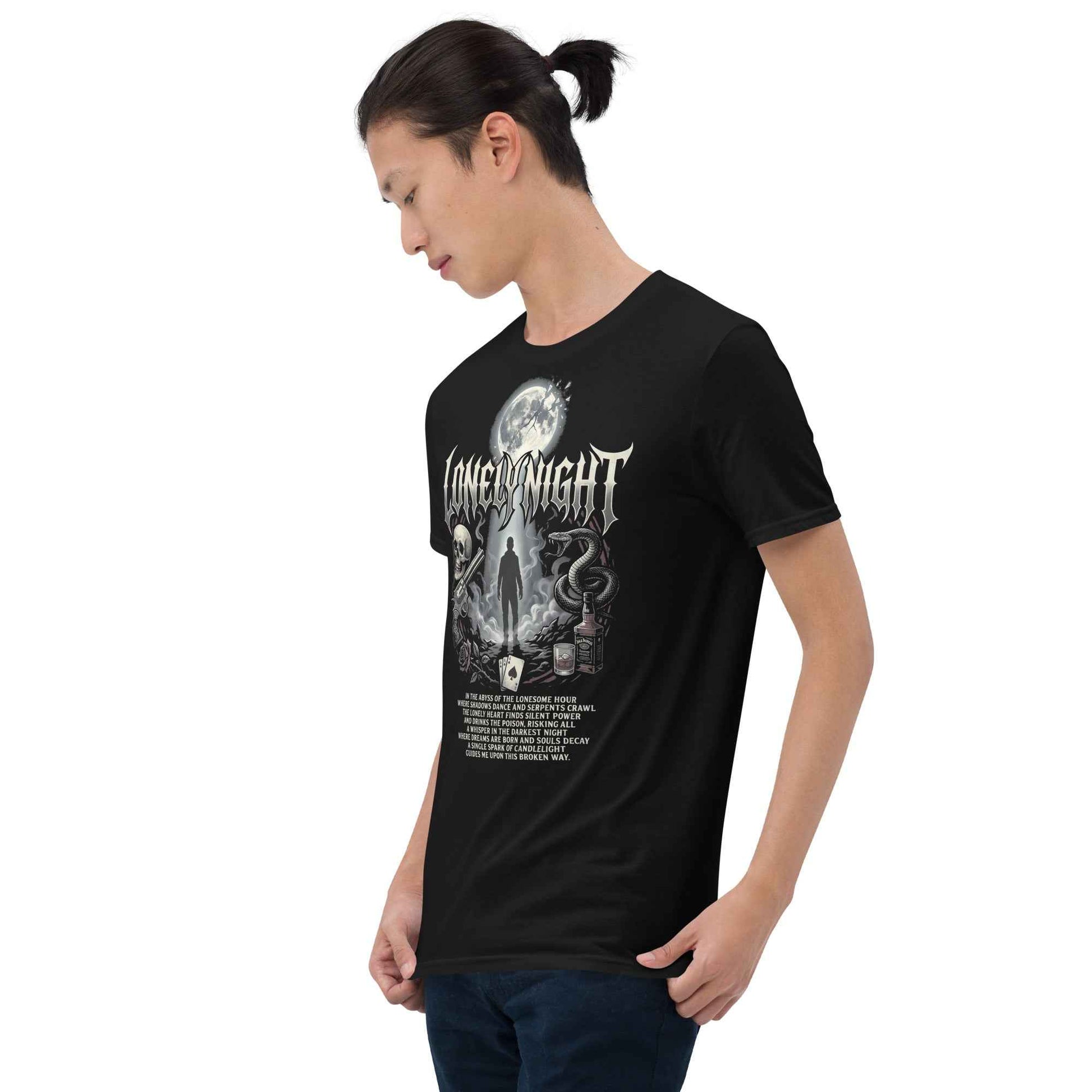 Lonely Night Gothic Rock T-Shirt - Dark Metal Design | Premium Cotton