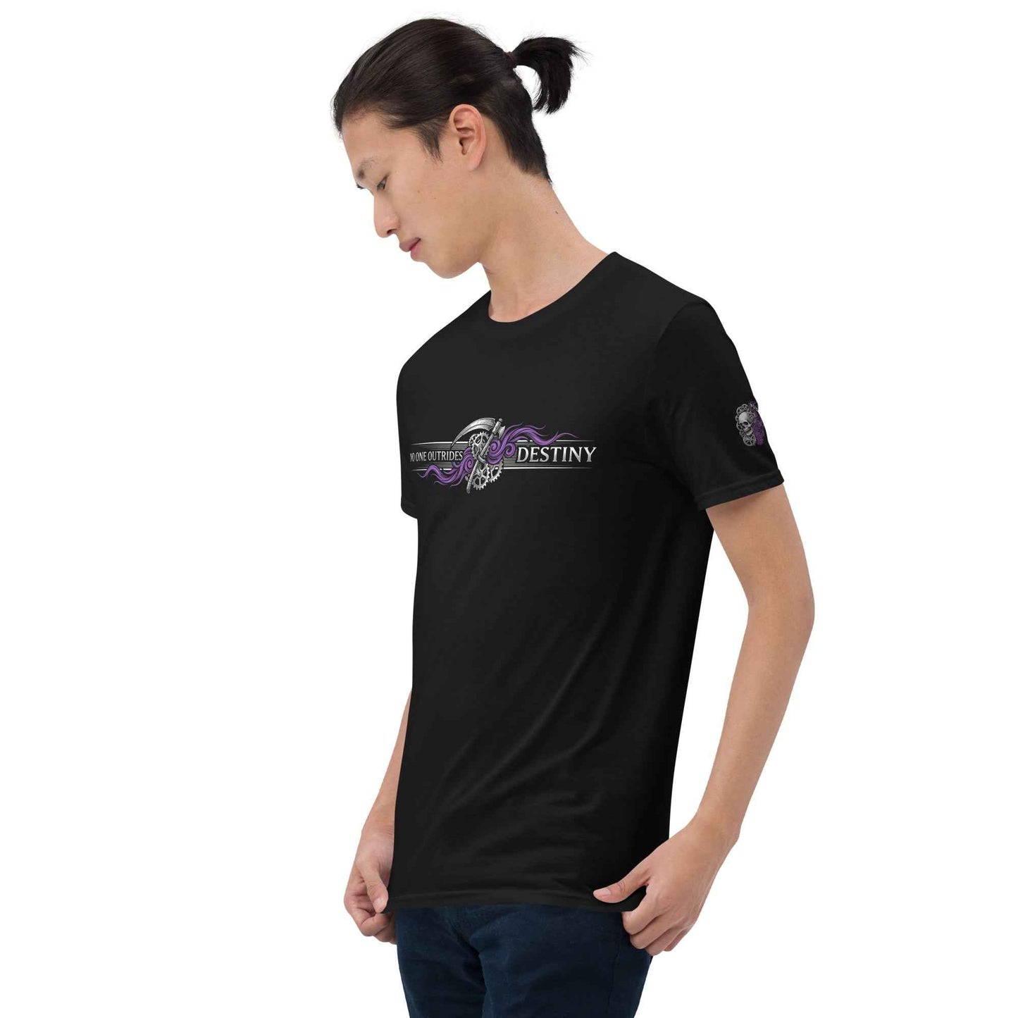 "Scythe of Chronos" Fine Line Graphic T-Shirt – Black Edition
