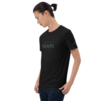 Shadow Moon Black Graphic T-Shirt - Gothic Occult Streetwear | Multi-Print Front, Back & Sleeve Design