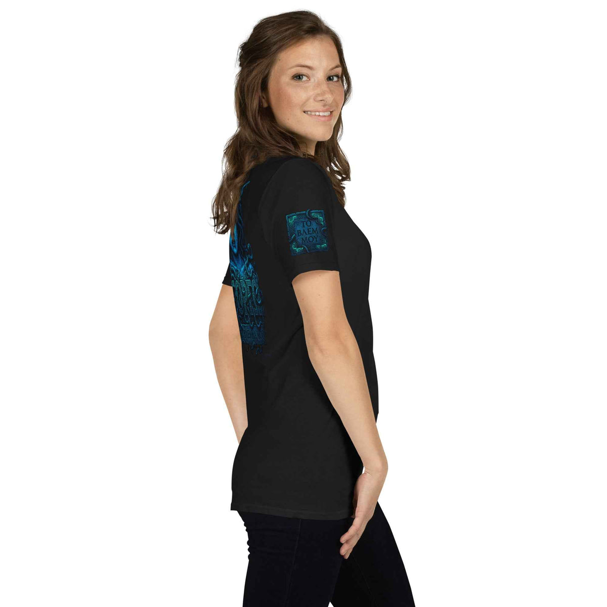 Medusa "ΓΟΡΓΩ" Stone Carving Graphic T-Shirt - Greek Mythology Dark Fantasy Streetwear