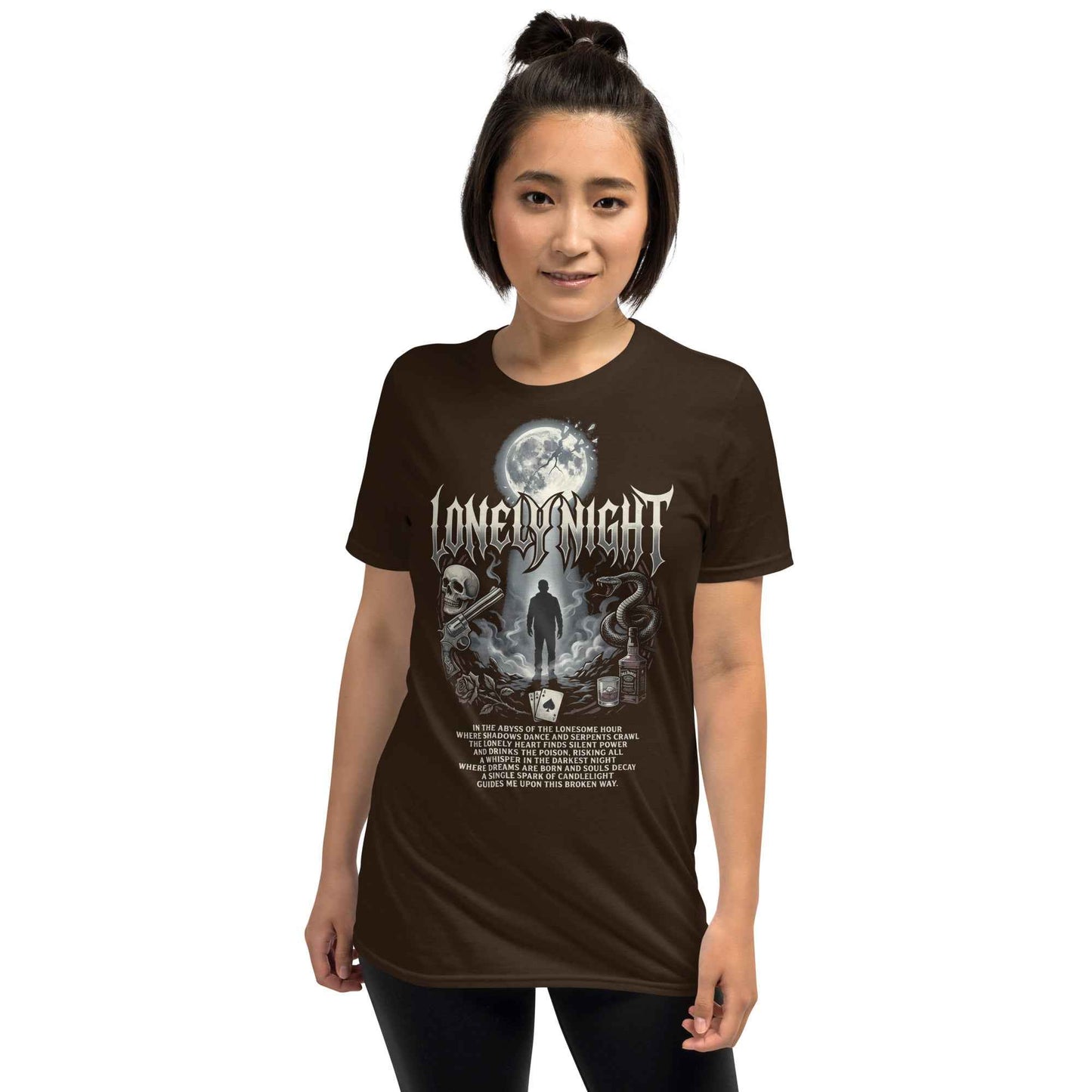 Lonely Night Gothic Rock T-Shirt - Dark Metal Design | Premium Cotton