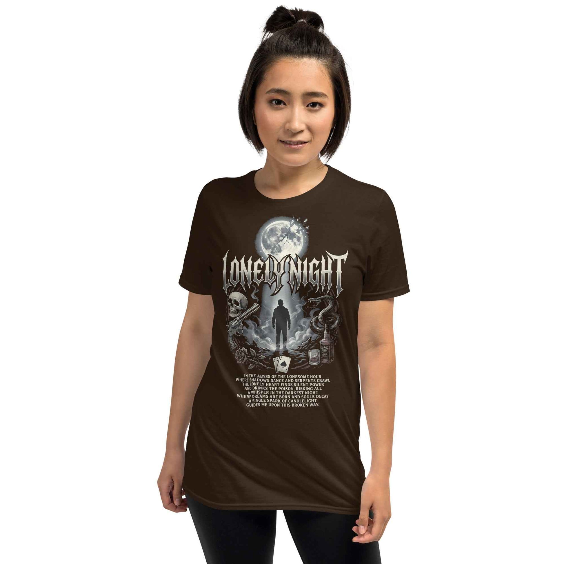 Lonely Night Gothic Rock T-Shirt - Dark Metal Design | Premium Cotton