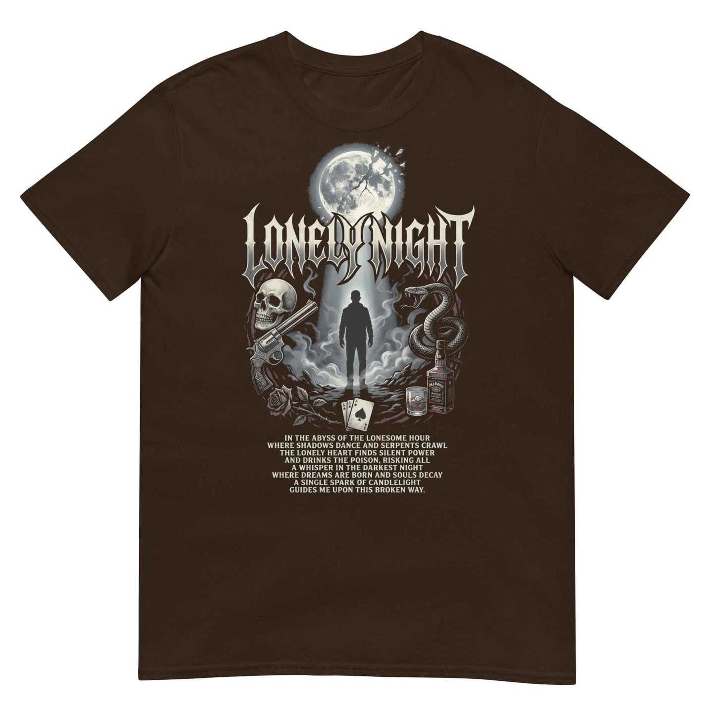 Lonely Night Gothic Rock T-Shirt - Dark Metal Design | Premium Cotton