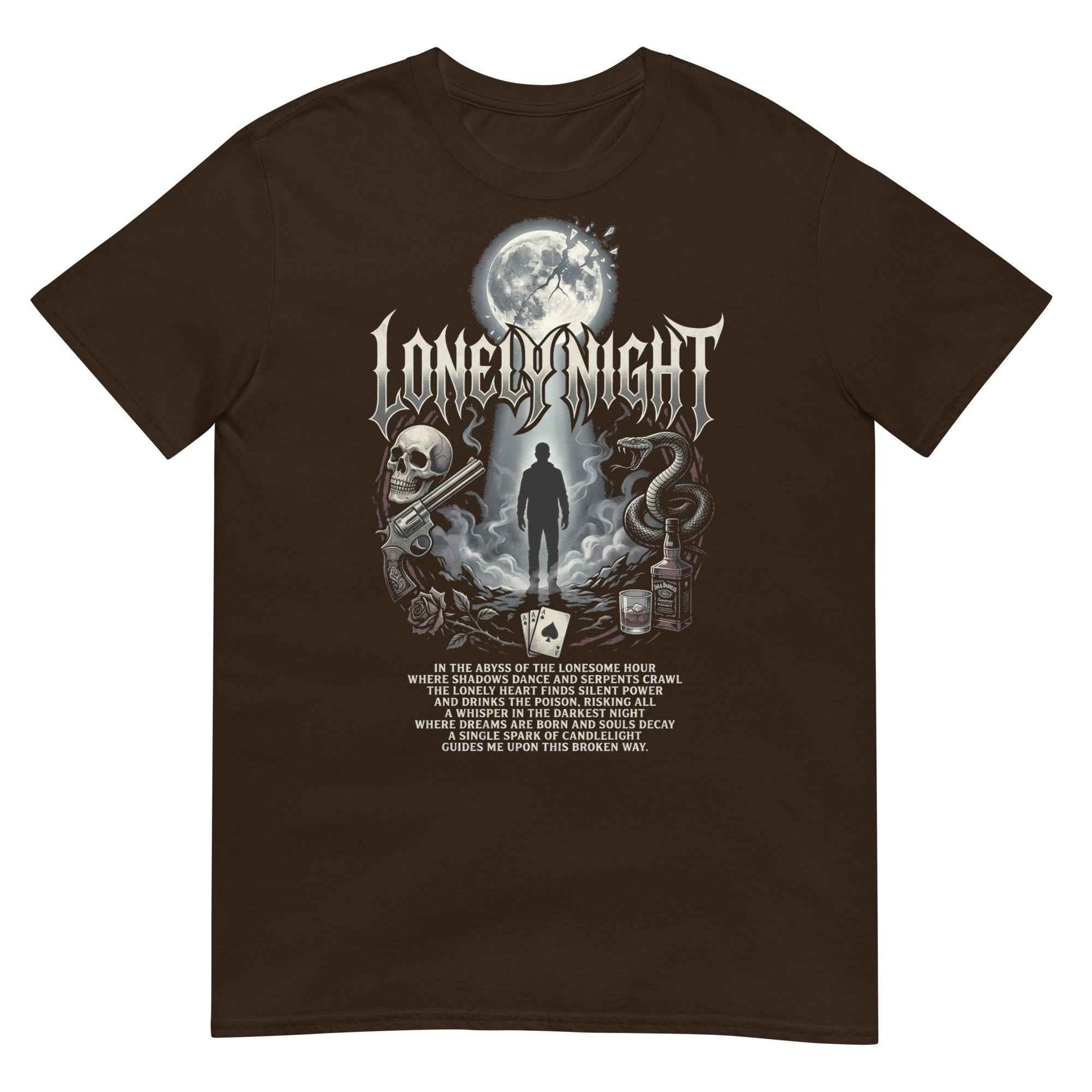 Lonely Night Gothic Rock T-Shirt - Dark Metal Design | Premium Cotton