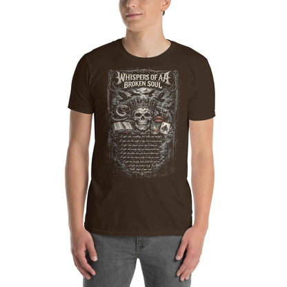Whispers of a Broken Soul Gothic Rock T-Shirt - Dark Skull Design | Premium Cotton
