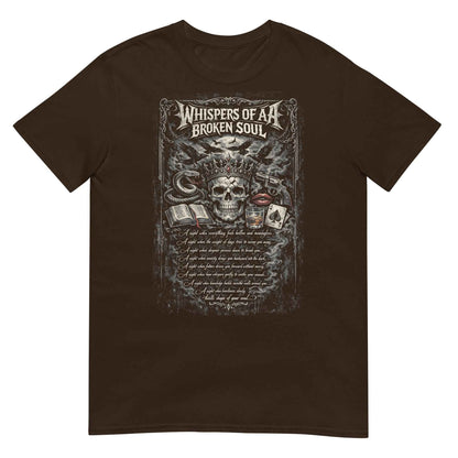 Whispers of a Broken Soul Gothic Rock T-Shirt - Dark Skull Design | Premium Cotton