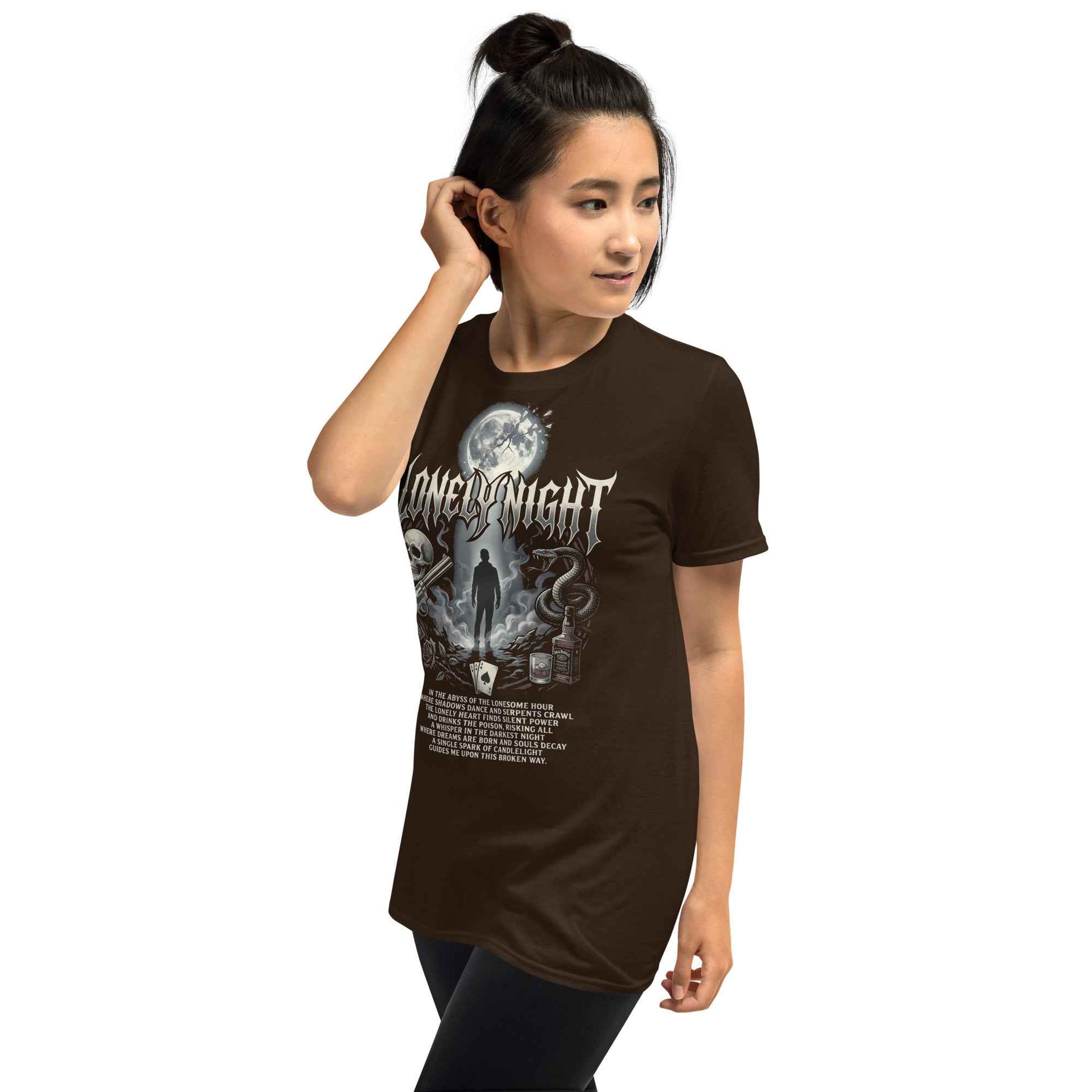 Lonely Night Gothic Rock T-Shirt - Dark Metal Design | Premium Cotton