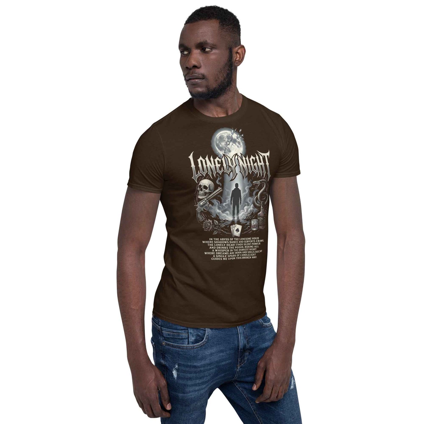 Lonely Night Gothic Rock T-Shirt - Dark Metal Design | Premium Cotton