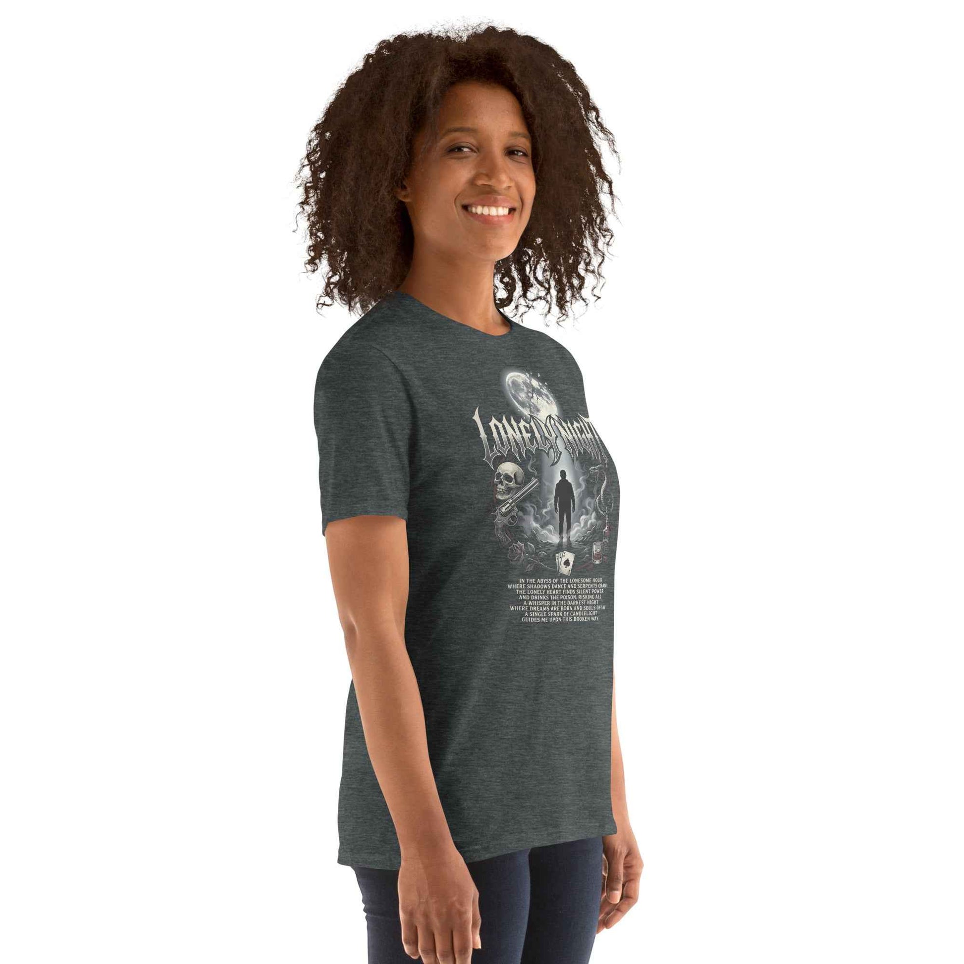 Lonely Night Gothic Rock T-Shirt - Dark Metal Design | Premium Cotton