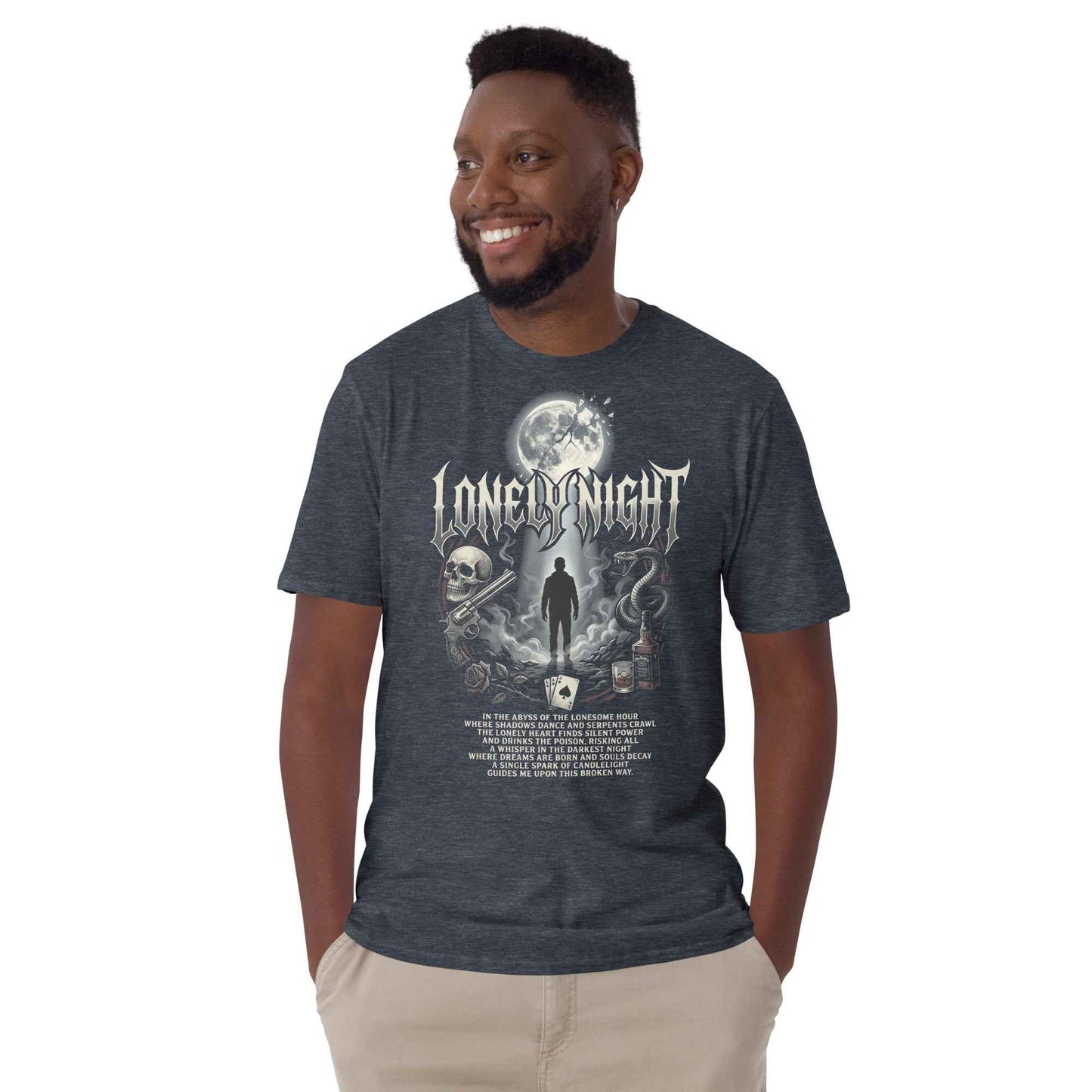 Lonely Night Gothic Rock T-Shirt - Dark Metal Design | Premium Cotton