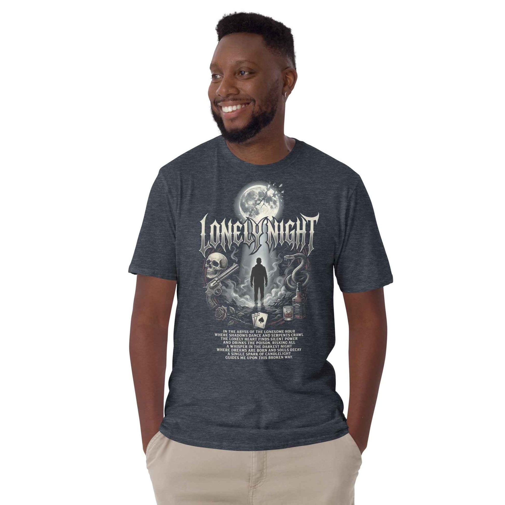 Lonely Night Gothic Rock T-Shirt - Dark Metal Design | Premium Cotton