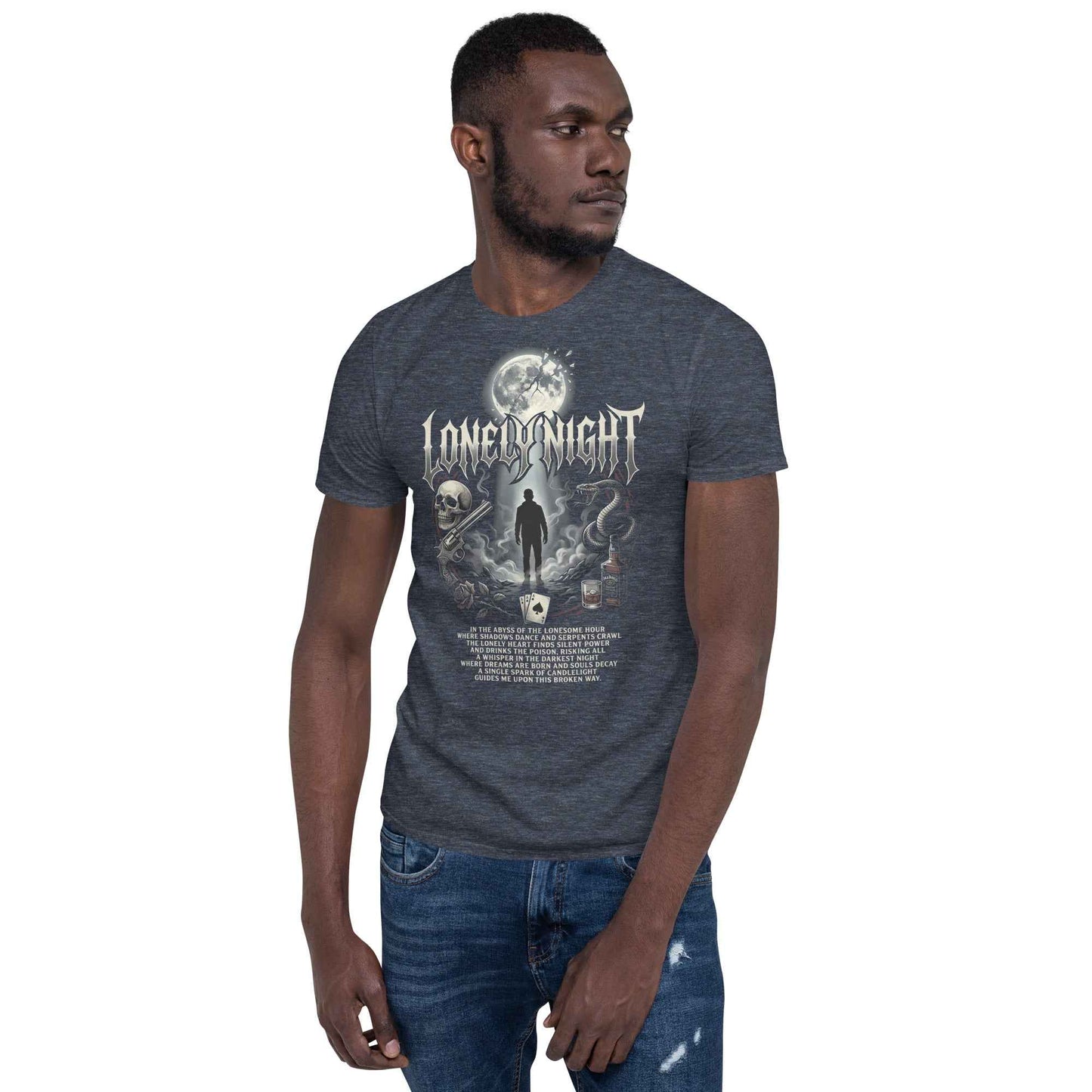 Lonely Night Gothic Rock T-Shirt - Dark Metal Design | Premium Cotton