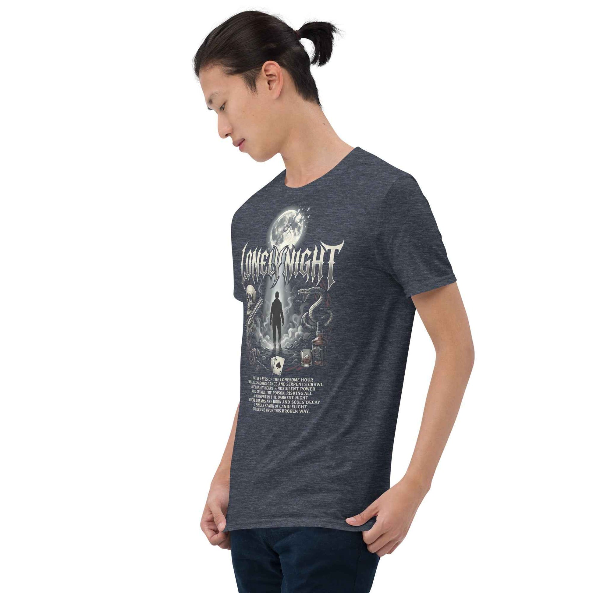 Lonely Night Gothic Rock T-Shirt - Dark Metal Design | Premium Cotton