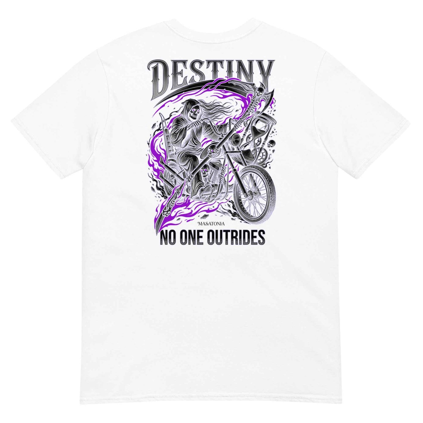 "Scythe of Chronos" Fine Line Graphic T-Shirt – White Edition