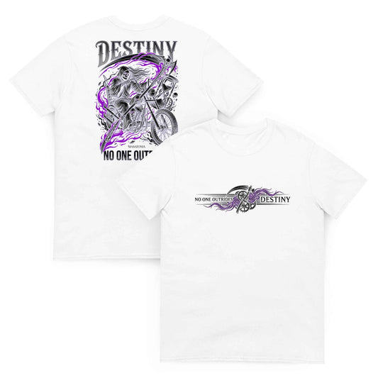 "Scythe of Chronos" Fine Line Graphic T-Shirt – White Edition
