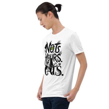 NOT YOURS. CATS. — Bold Black Cat Graphic T-Shirt