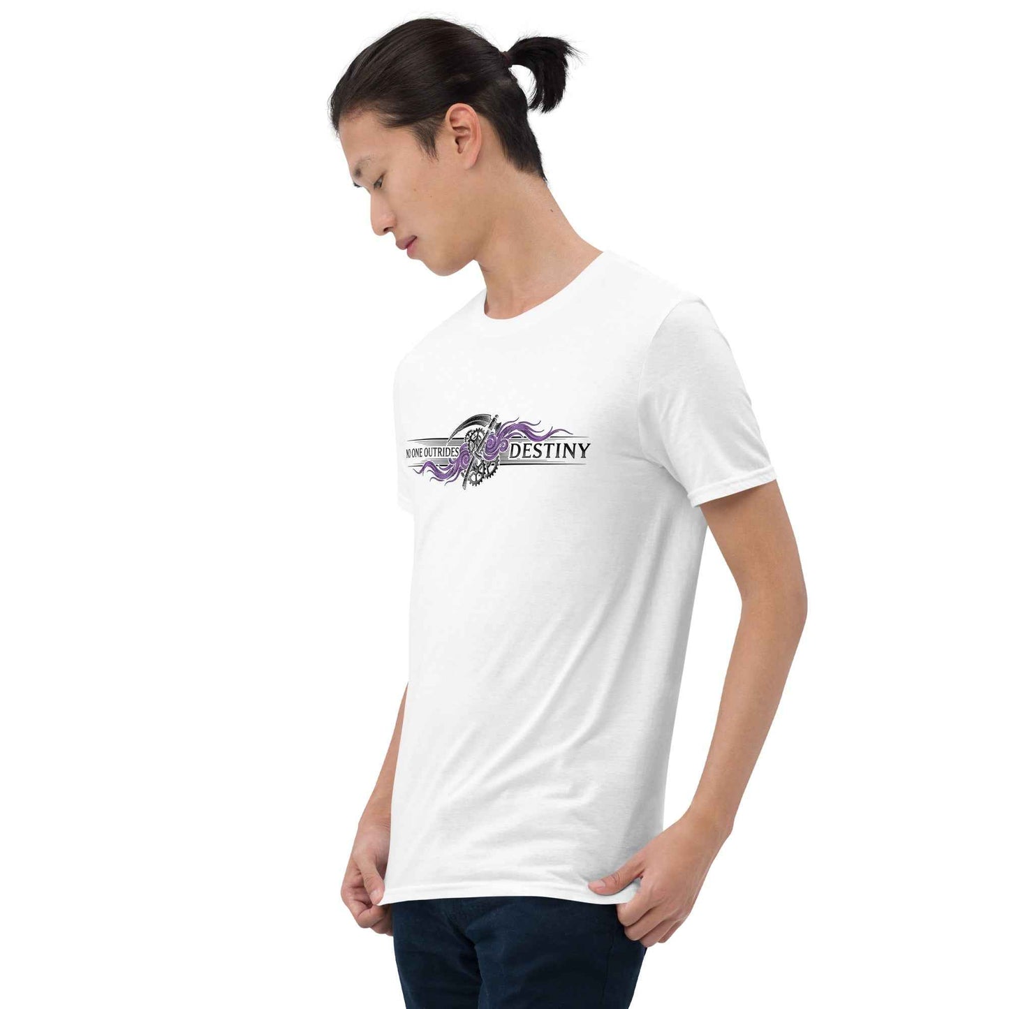 "Scythe of Chronos" Fine Line Graphic T-Shirt – White Edition