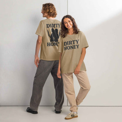 DIRTY HONEY T-Shirt - Dangerous Girls Silhouette Graphic | Oversized Garment-Dyed