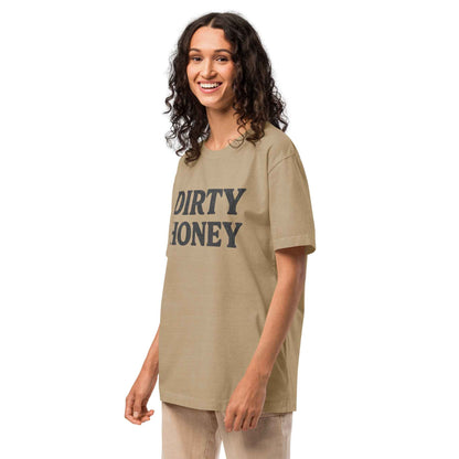 DIRTY HONEY T-Shirt - Dangerous Girls Silhouette Graphic | Oversized Garment-Dyed