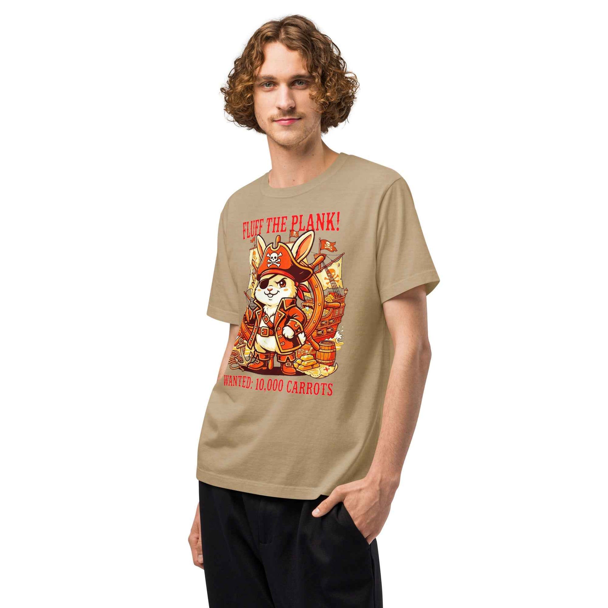 Pirate Rabbit T-Shirt - Captain Bunny WANTED 10,000 Carrots | Organic Cotton