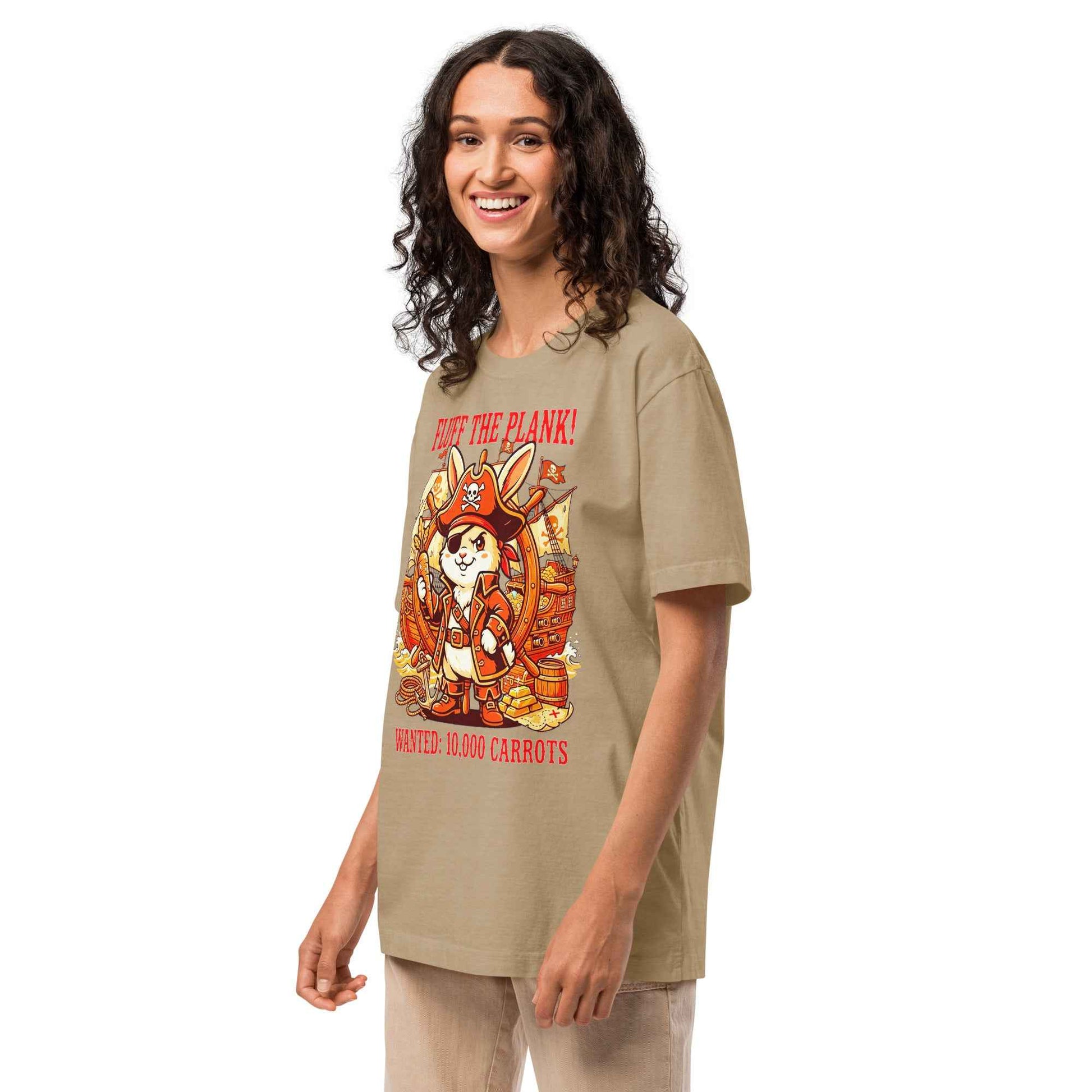 Pirate Rabbit T-Shirt - Captain Bunny WANTED 10,000 Carrots | Organic Cotton