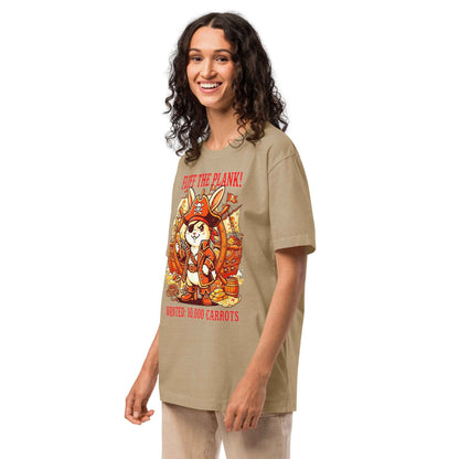 Pirate Rabbit T-Shirt - Captain Bunny WANTED 10,000 Carrots | Organic Cotton