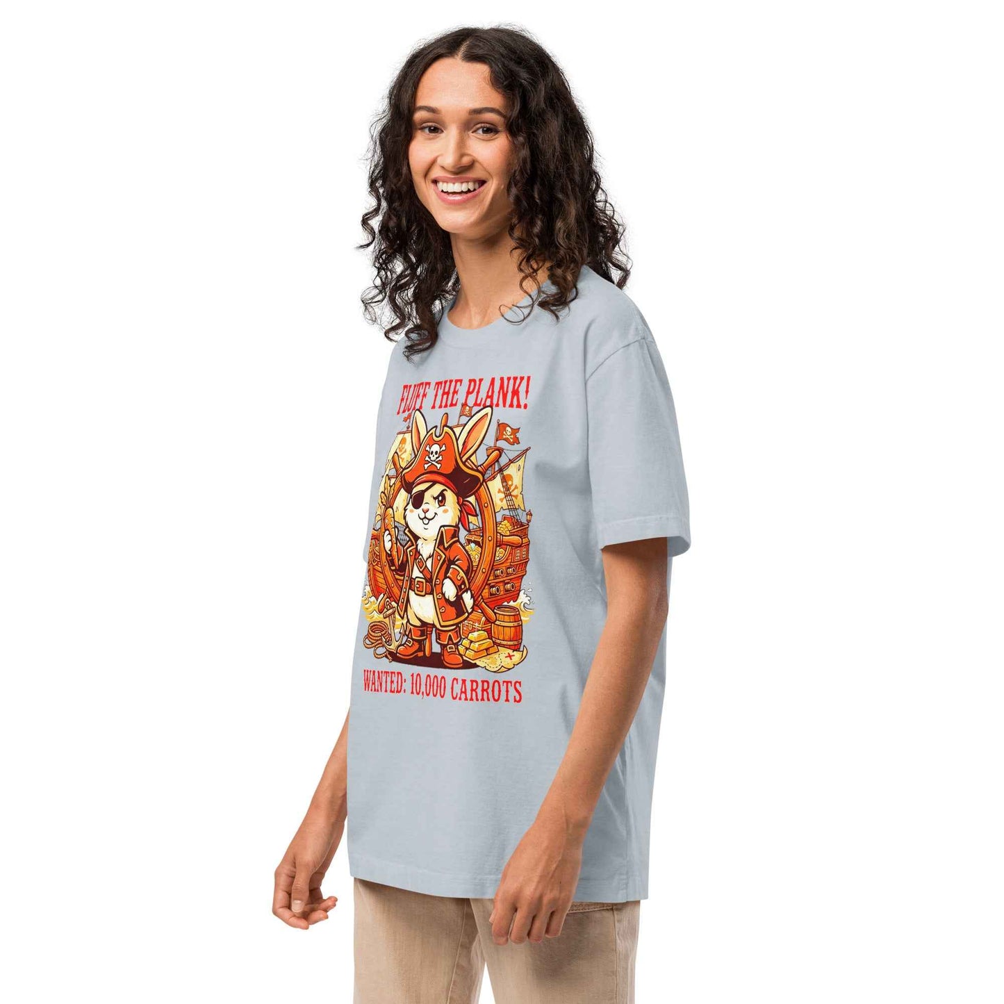 Pirate Rabbit T-Shirt - Captain Bunny WANTED 10,000 Carrots | Organic Cotton
