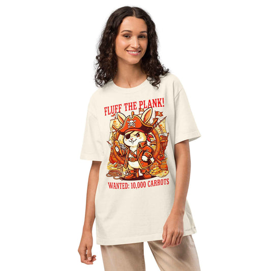 Pirate Rabbit T-Shirt - Captain Bunny WANTED 10,000 Carrots | Organic Cotton