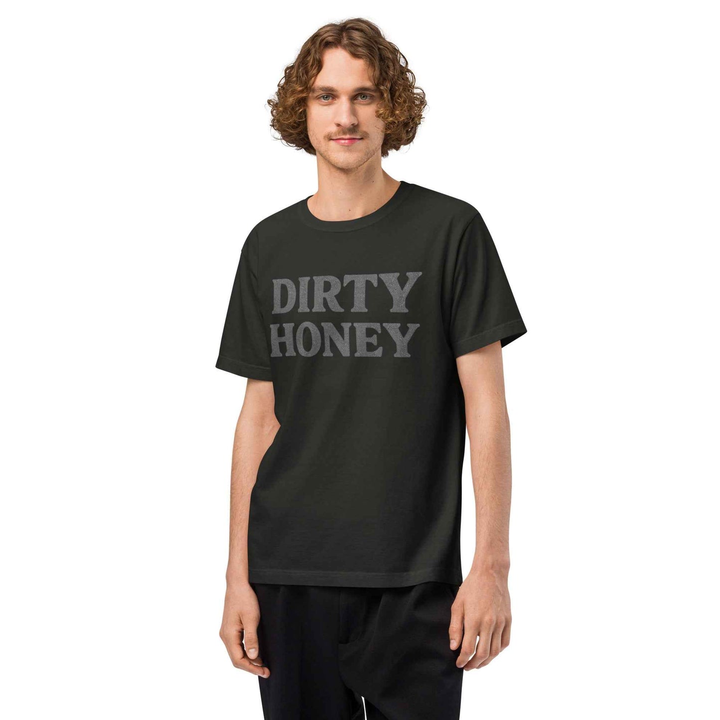 DIRTY HONEY T-Shirt - Dangerous Girls Silhouette Graphic | Oversized Garment-Dyed