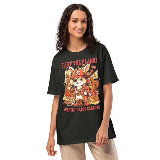 Pirate Rabbit T-Shirt - Captain Bunny WANTED 10,000 Carrots | Organic Cotton