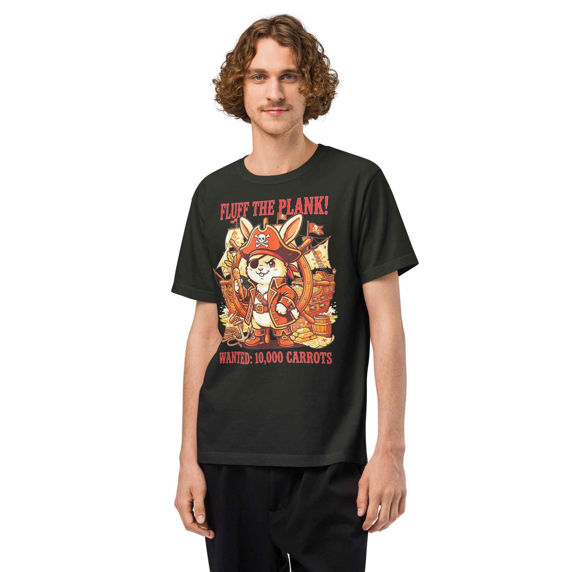 Pirate Rabbit T-Shirt - Captain Bunny WANTED 10,000 Carrots | Organic Cotton