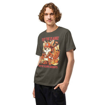 Pirate Rabbit T-Shirt - Captain Bunny WANTED 10,000 Carrots | Organic Cotton
