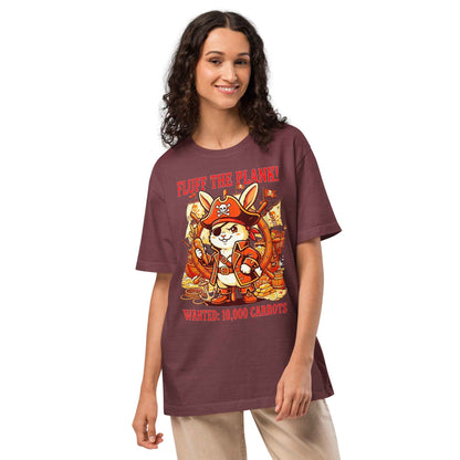 Pirate Rabbit T-Shirt - Captain Bunny WANTED 10,000 Carrots | Organic Cotton