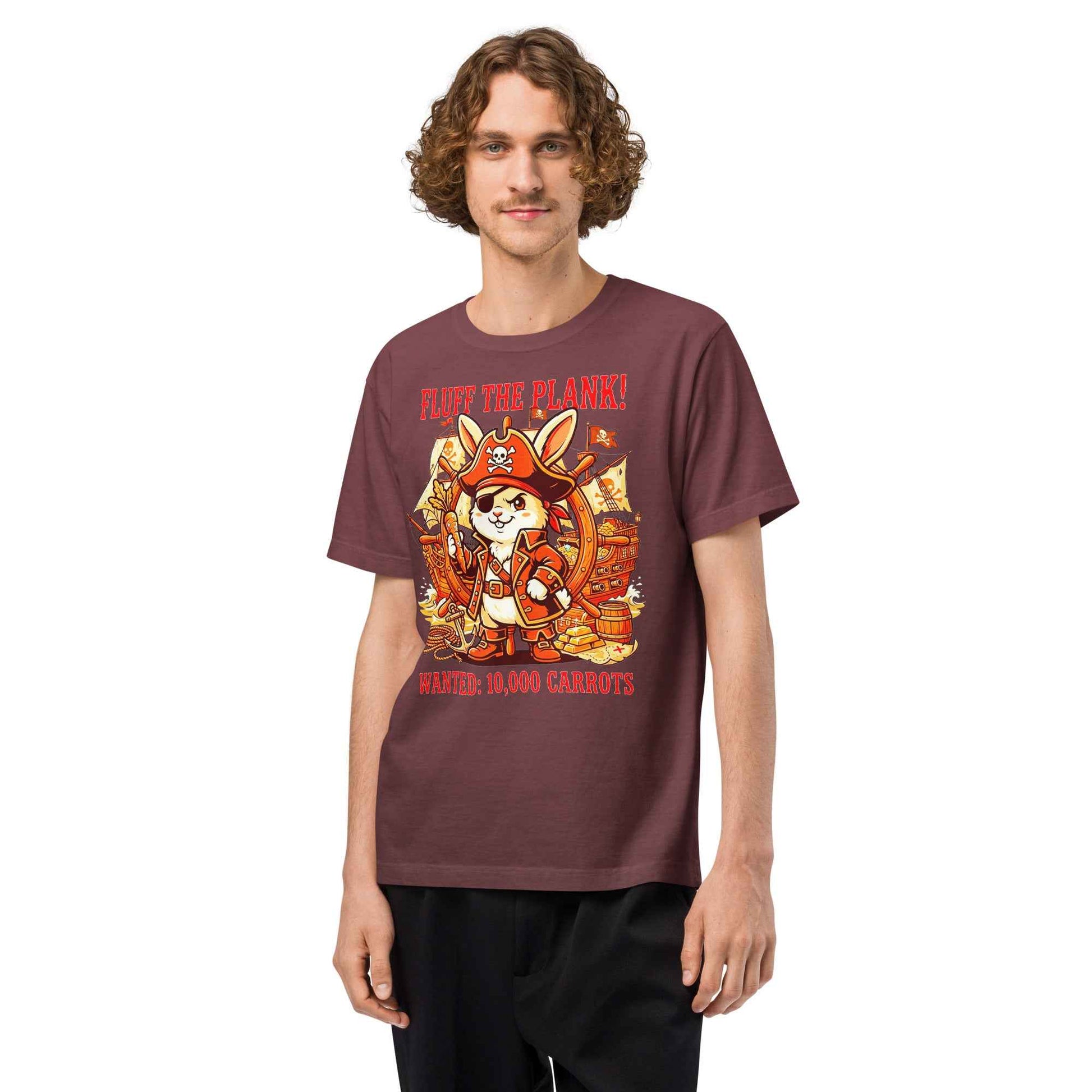 Pirate Rabbit T-Shirt - Captain Bunny WANTED 10,000 Carrots | Organic Cotton