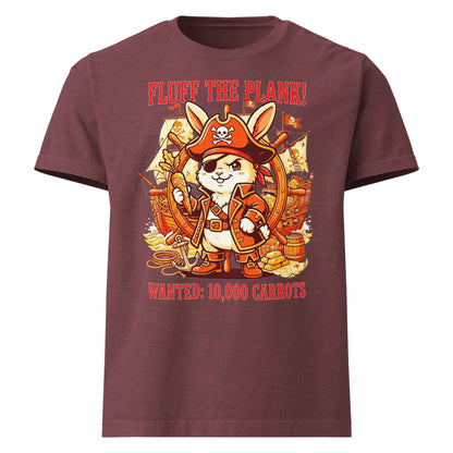 Pirate Rabbit T-Shirt - Captain Bunny WANTED 10,000 Carrots | Organic Cotton