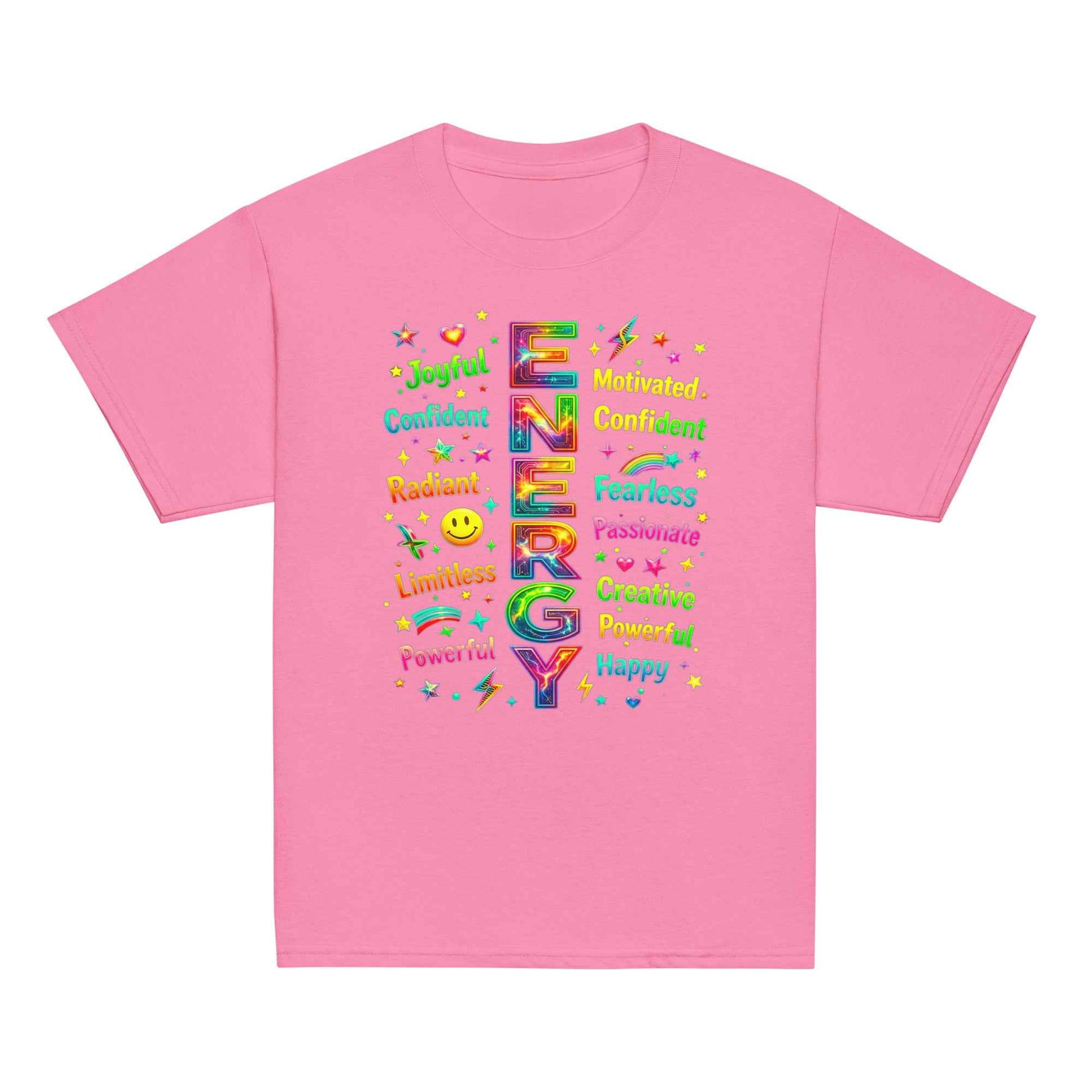 Positive Energy Typography T-Shirt - Motivational Word Art | Premium Cotton