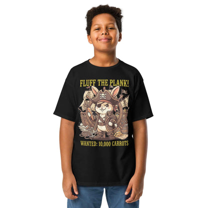Pirate Rabbit T-Shirt - Captain Bunny WANTED 10,000 Carrots | Youth Classic Tee