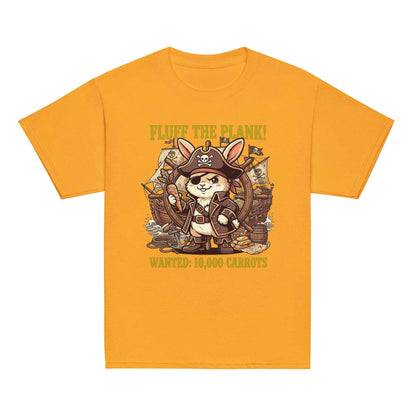 Pirate Rabbit T-Shirt - Captain Bunny WANTED 10,000 Carrots | Youth Classic Tee