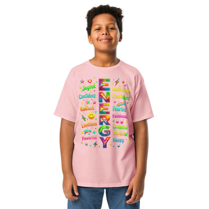 Positive Energy Typography T-Shirt - Motivational Word Art | Premium Cotton