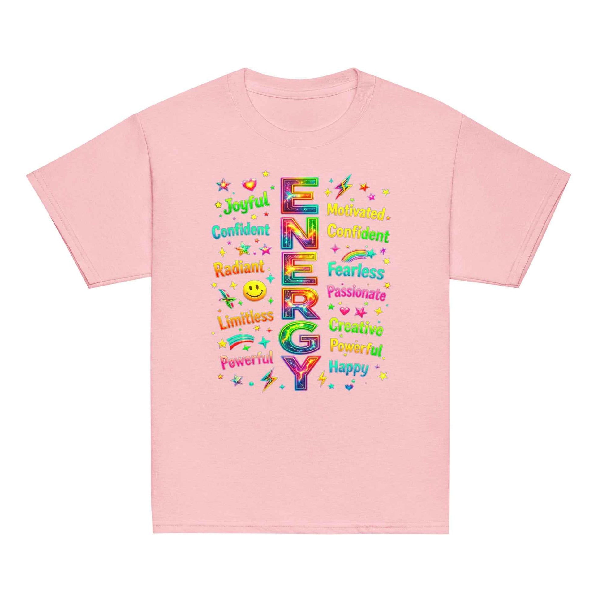 Positive Energy Typography T-Shirt - Motivational Word Art | Premium Cotton