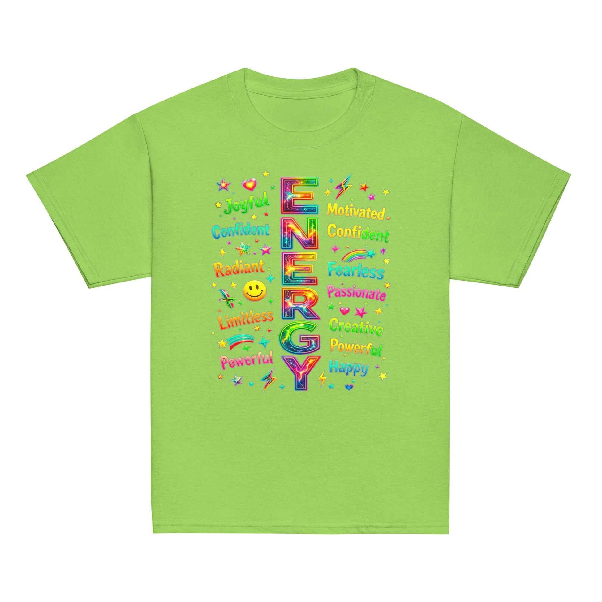 Positive Energy Typography T-Shirt - Motivational Word Art | Premium Cotton