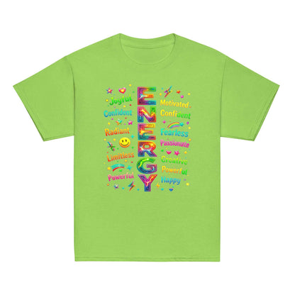 Positive Energy Typography T-Shirt - Motivational Word Art | Premium Cotton