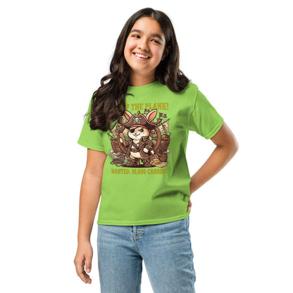 Pirate Rabbit T-Shirt - Captain Bunny WANTED 10,000 Carrots | Youth Classic Tee