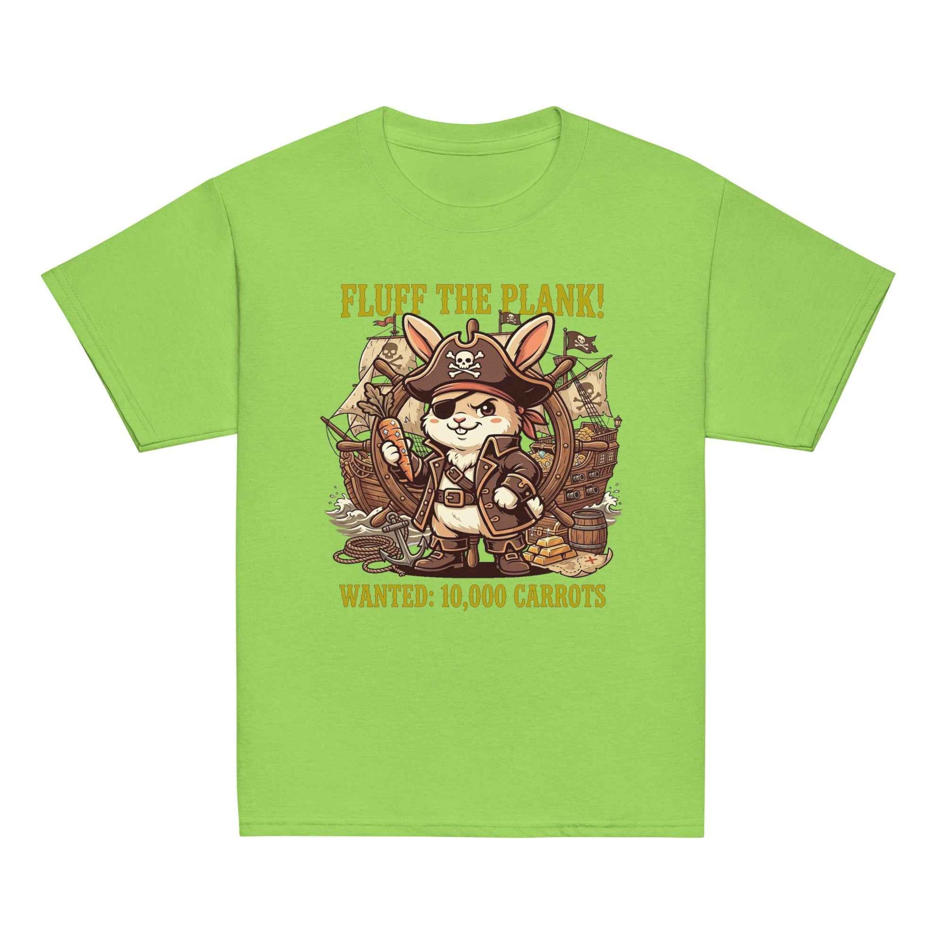 Pirate Rabbit T-Shirt - Captain Bunny WANTED 10,000 Carrots | Youth Classic Tee