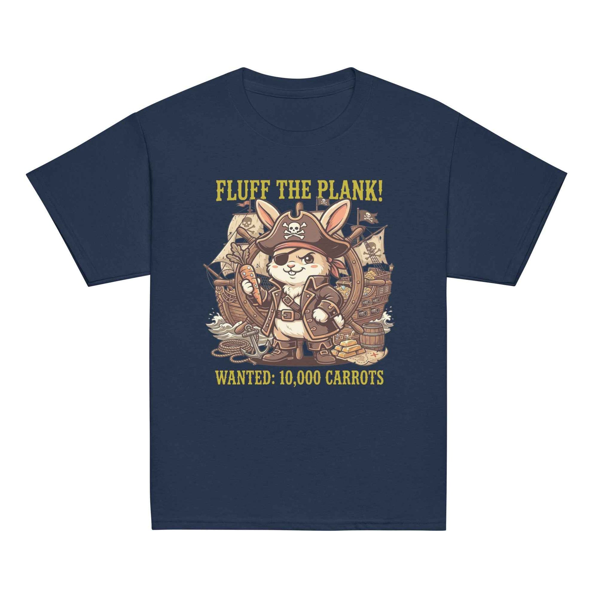 Pirate Rabbit T-Shirt - Captain Bunny WANTED 10,000 Carrots | Youth Classic Tee