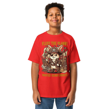 Pirate Rabbit T-Shirt - Captain Bunny WANTED 10,000 Carrots | Youth Classic Tee