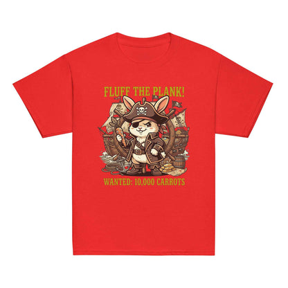 Pirate Rabbit T-Shirt - Captain Bunny WANTED 10,000 Carrots | Youth Classic Tee