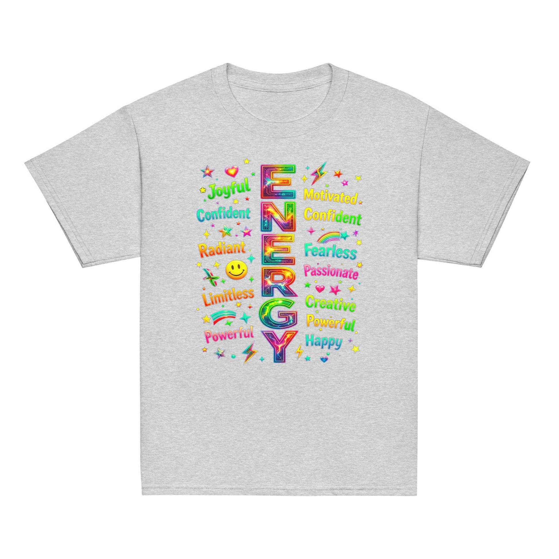 Positive Energy Typography T-Shirt - Motivational Word Art | Premium Cotton